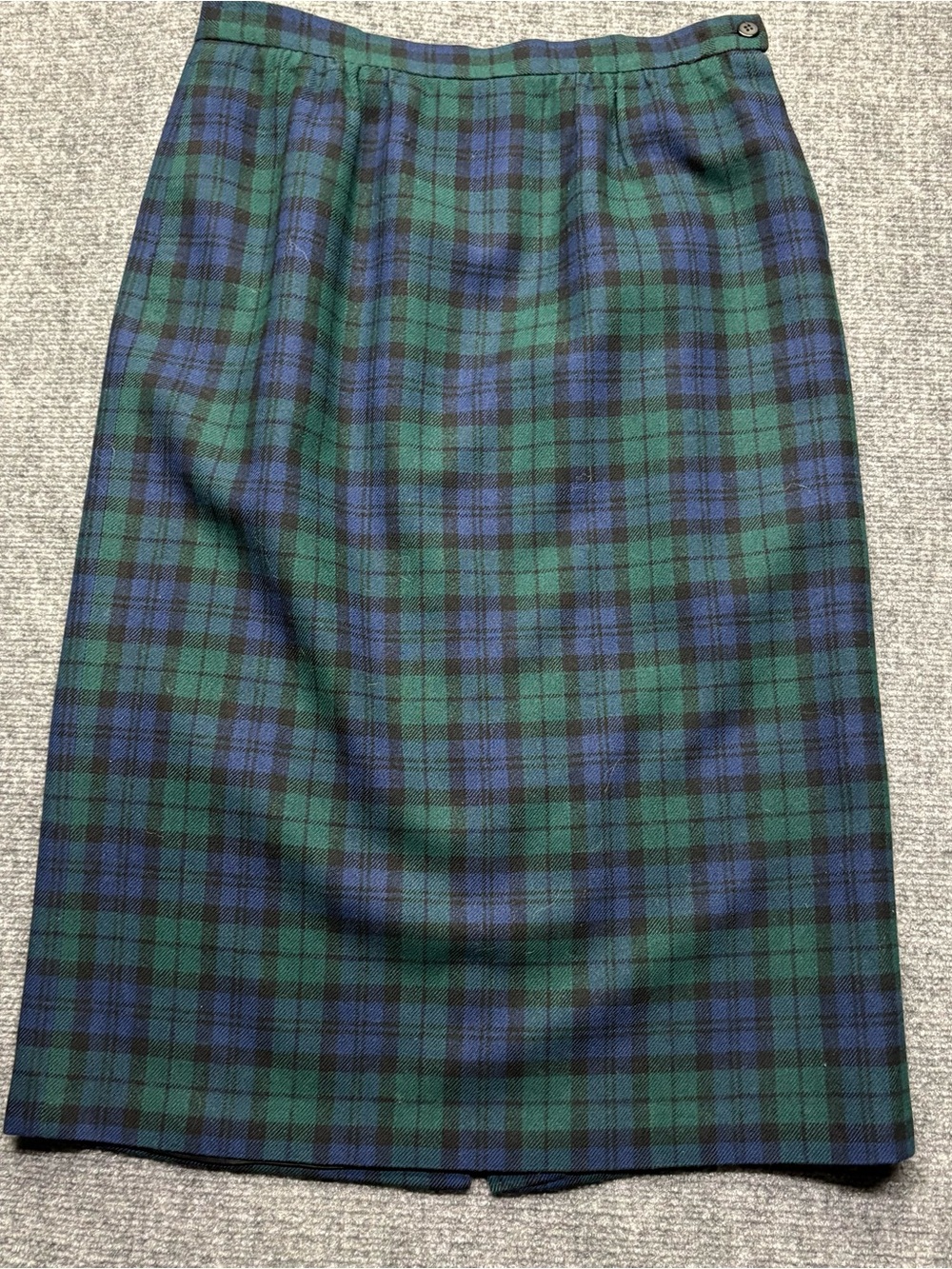 VTG Pendleton Skirt Womens 12 Wool Authentic Black Watch Tartan Straight Lined